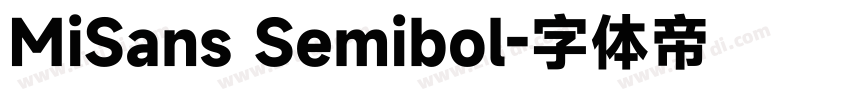 MiSans Semibol字体转换